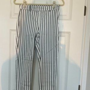 H&M Striped pants - White and Dark blue